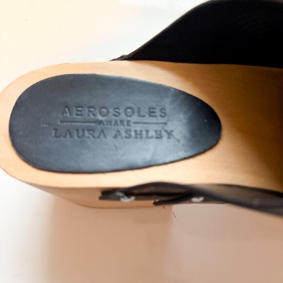 Aerosoles x Laura Ashley Pedro Floral Wooden Clogs Size 7.5 - Picture 7 of 9